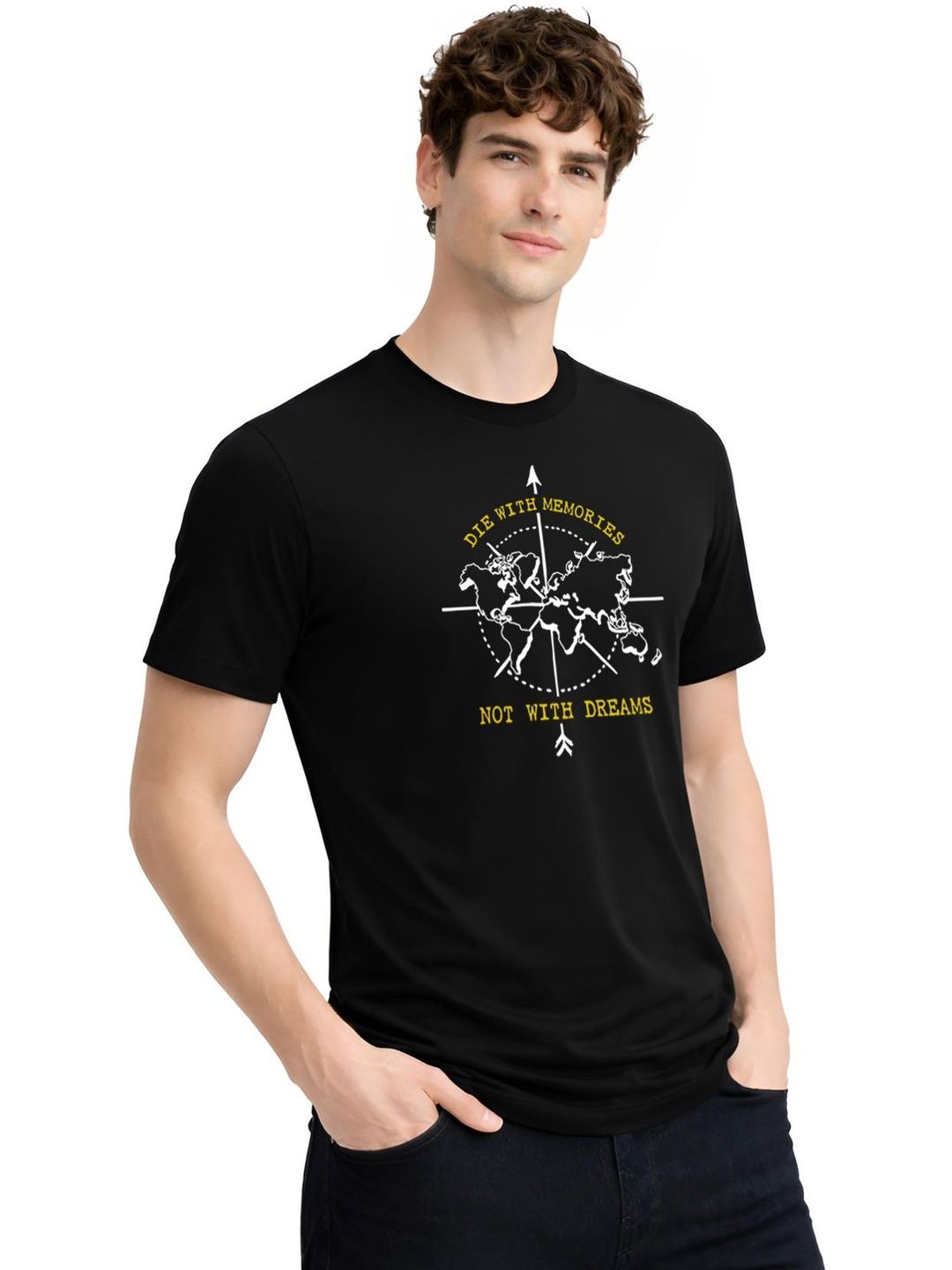 ADRO Men Typography Printed T-shirt