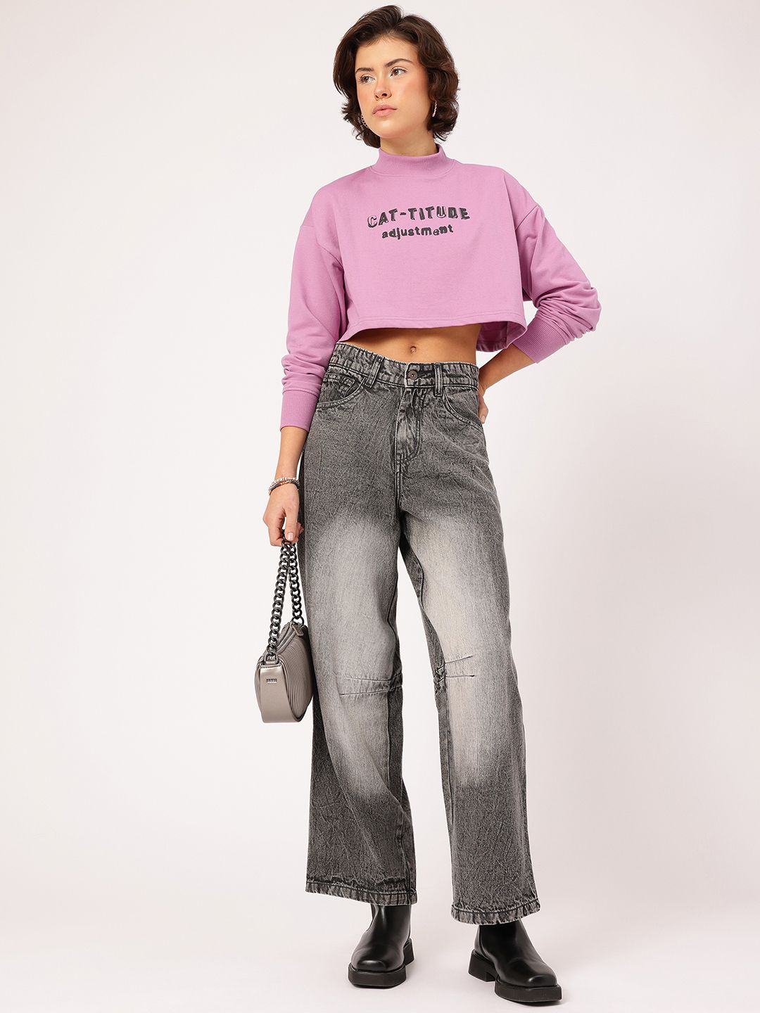 DressBerry Boxy Crop Sweatshirt