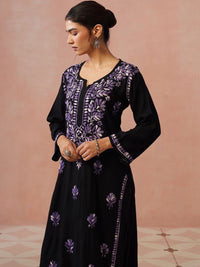 Kurta Sulam Benang Sulam Wanita Rumah Chikankari