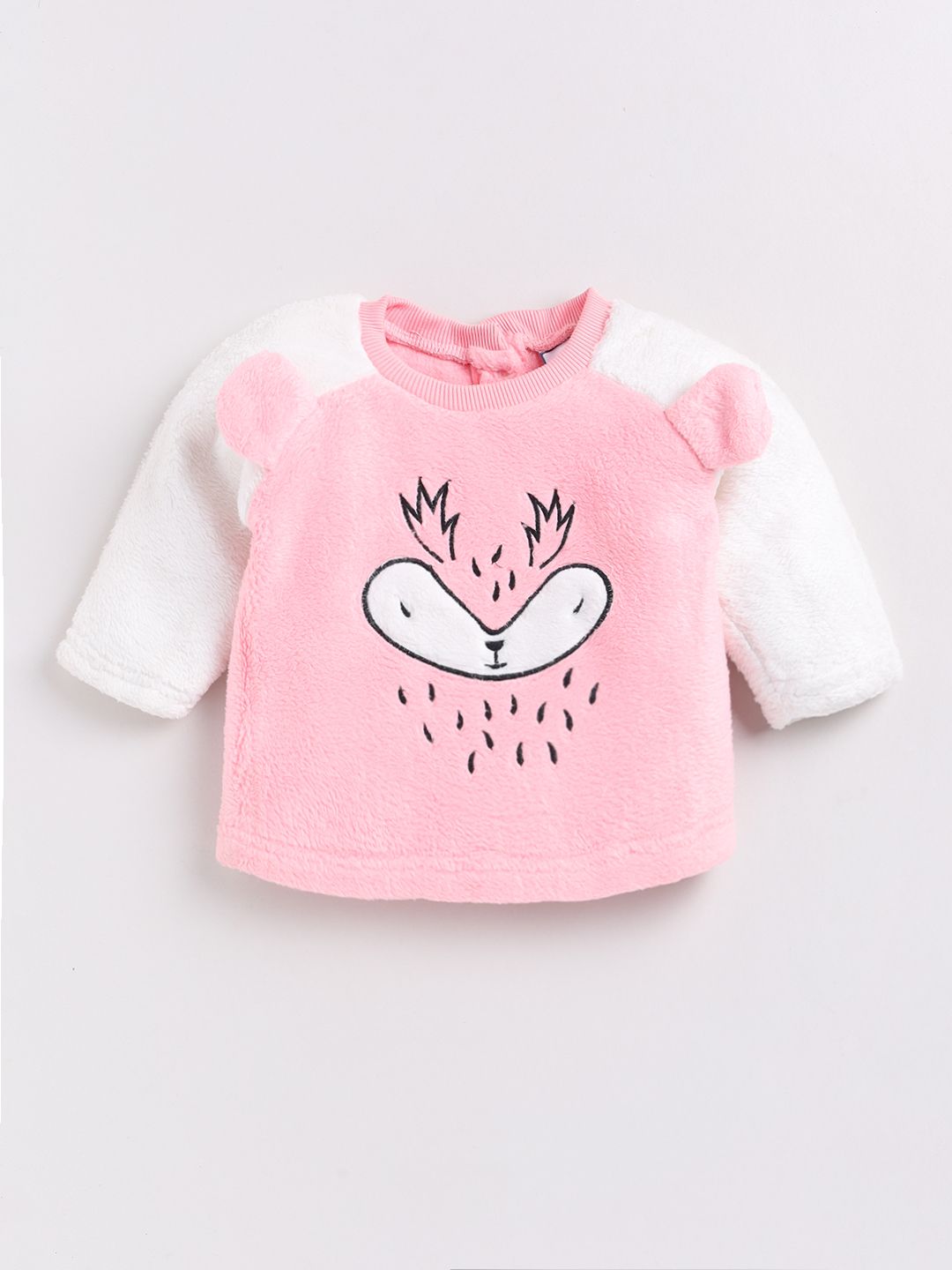 Moms Love Infant Girls Embroidered Sweatshirt With Joggers