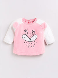 Moms Love Infant Girls Embroidered Sweatshirt With Joggers