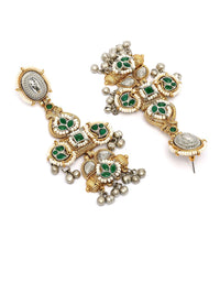 Karatcart Kundan Kundan Kundan Kundan & Anting-anting Drop Beaded
