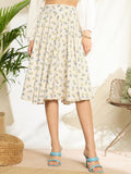 Berrylush Printed A-Line Knee Length Skirt