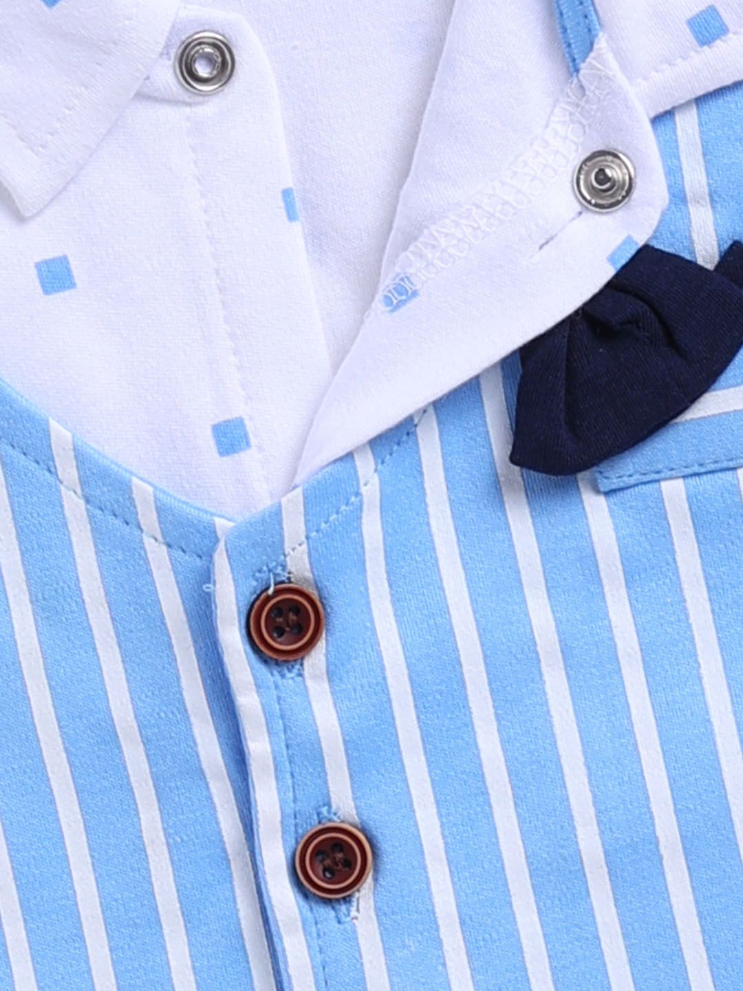 Moms Love Infant Boys Striped Pure Cotton Clothing Set