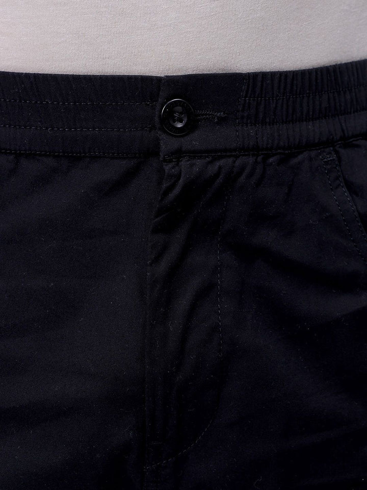 The Indian Garage Co Men Relaxed Fit Pure Cotton Utility Cargo Shorts