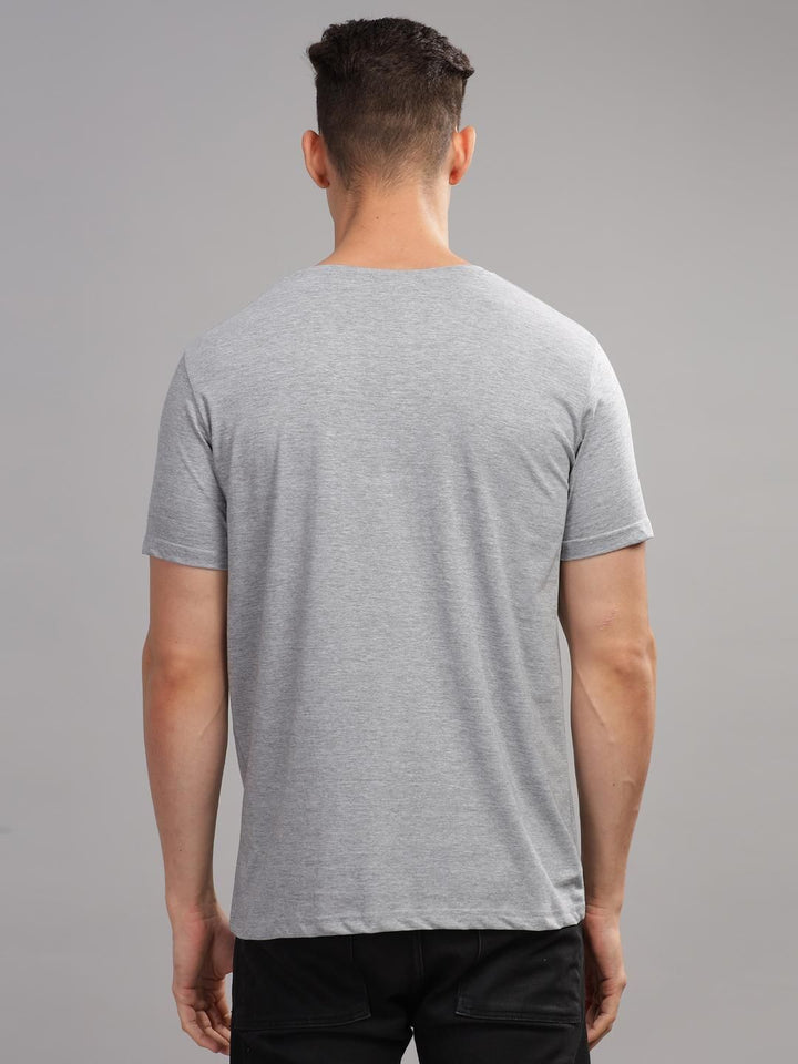 ADRO Men Grey Melange Tshirts