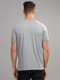 ADRO Men Grey Melange Tshirts