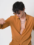 VASTRADO Men Classic Spread Collar Textured Slim Fit Casual Shirt