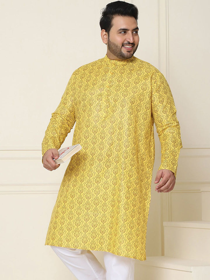 SOJANYA PLUS Floral Printed Mandarin Collar Kurta Lurus Biasa