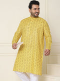 SOJANYA PLUS Floral Printed Mandarin Collar Kurta Lurus Biasa