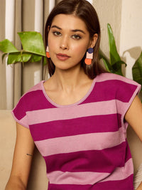 Berrylush Women Striped Sweater Vest