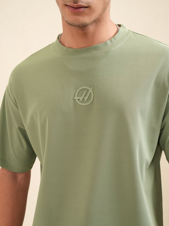 HIGHLANDER Men Solid Round Neck Relaxed Fit T-Shirt