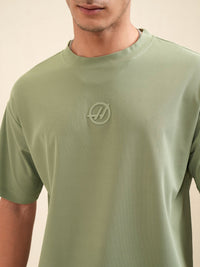 HIGHLANDER Men Solid Round Neck Relaxed Fit T-Shirt
