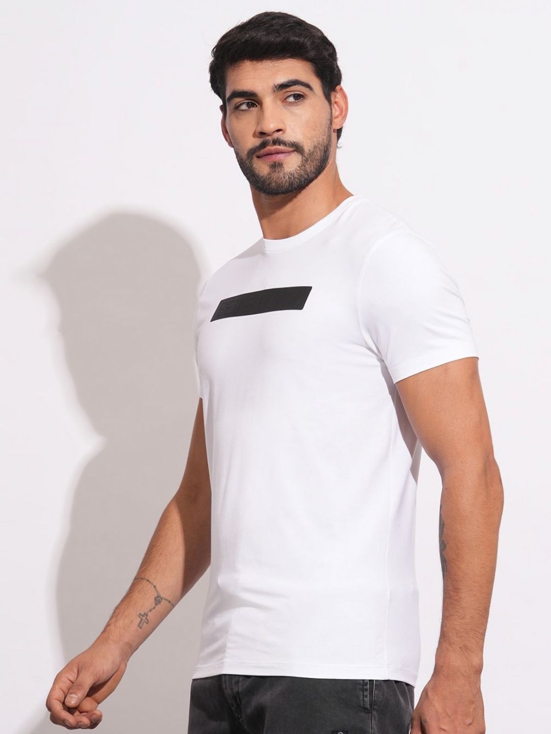 Being Human Men Brand Logo Printed Slim Fit T-shirt