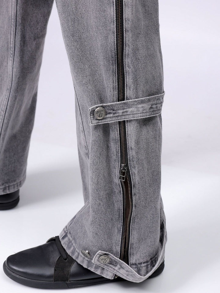 The Indian Garage Co Men Bootcut Loose Fit Convertible Jeans