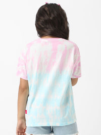 NautiNati Girls Disney Stitch Summer Tie-Dye T-Shirt