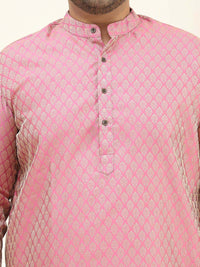 SOJANYA PLUS Motif Etnik Rekaan Tenunan Kurta Lurus Jacquard Dengan Pijama