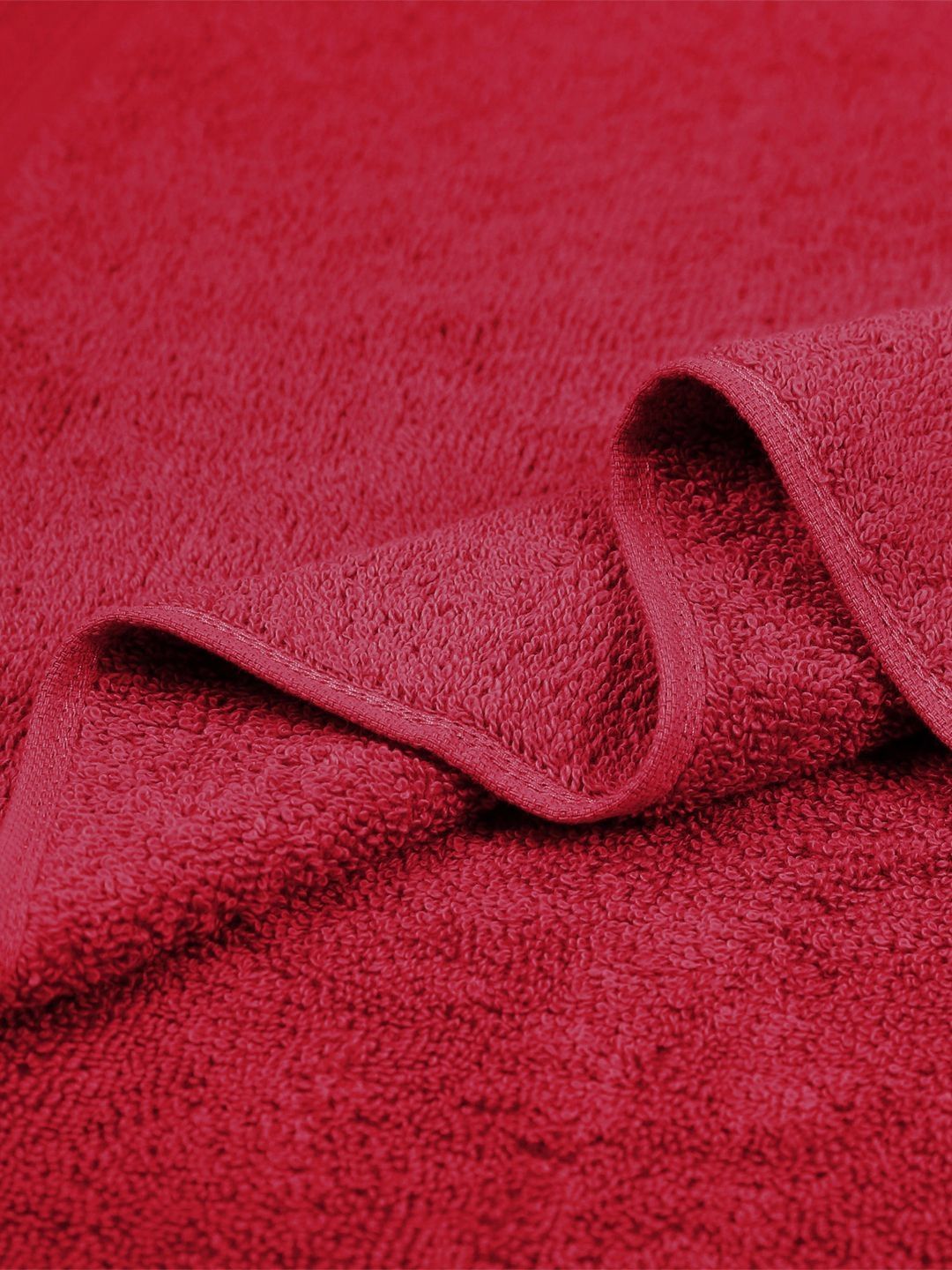 MYTRIDENT Red Cotton 500 GSM Bath Towel