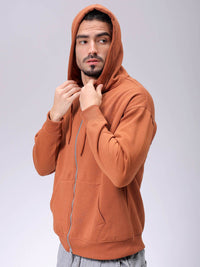 The Indian Garage Co Men Hooded Double Way Front Open Zipper Sweatshirt