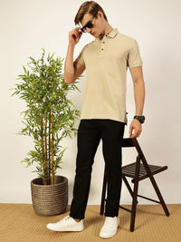 Thomas Scott Men Solid Polo Collar Cotton T-shirt
