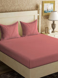 Myntra Elegant Homes Rust Solid Flat 300 TC King Bedsheet With 2 Pillow Covers