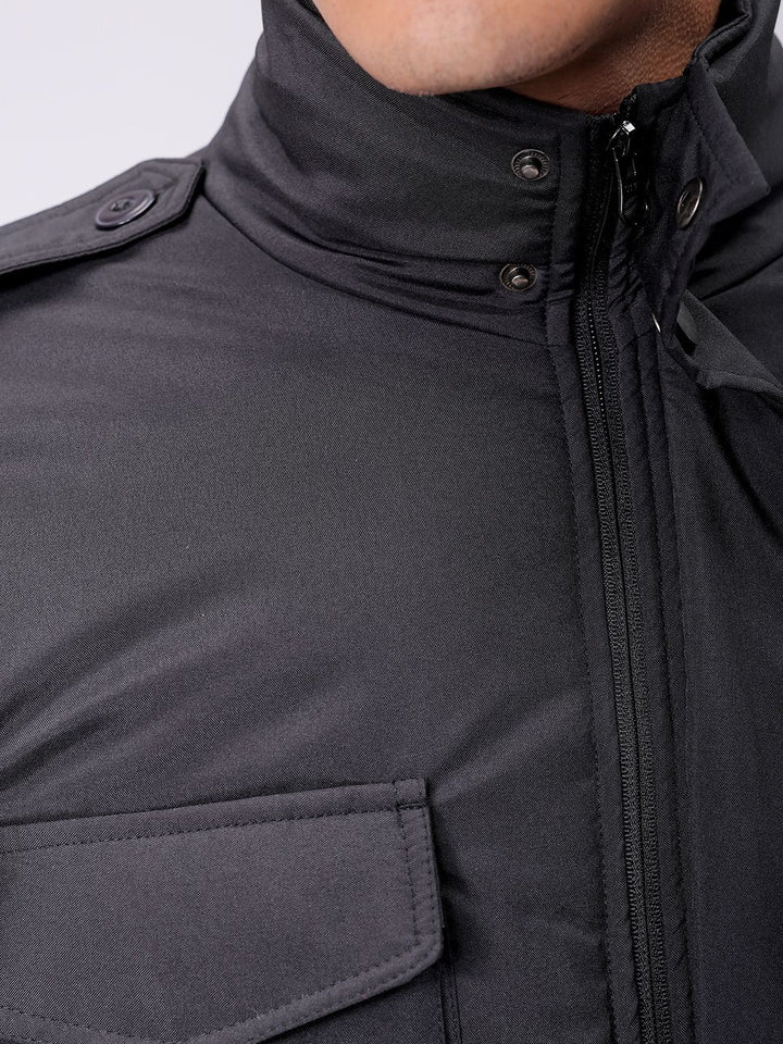 The Indian Garage Co Men Slim Fit Military Bomber Utility Jacket