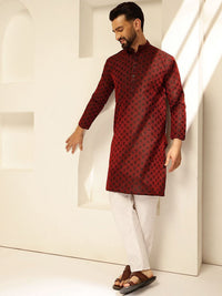 SOJANYA Kurta Lurus Labuci Sulam Geometrik