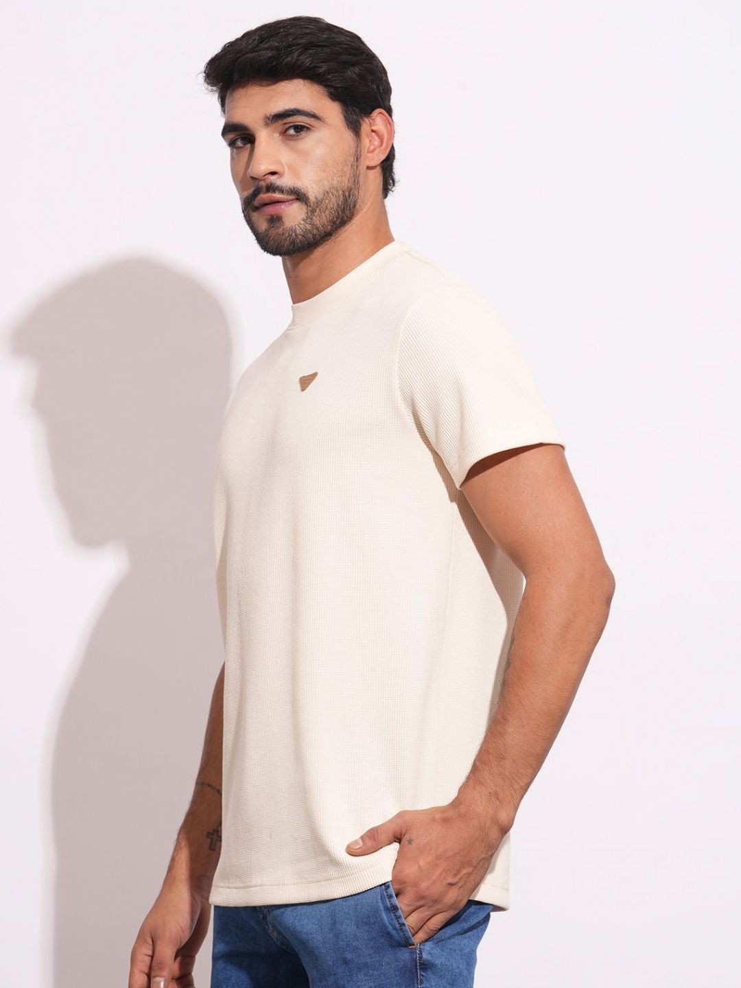 Being Human Men Solid Round Neck Cotton T-shirt