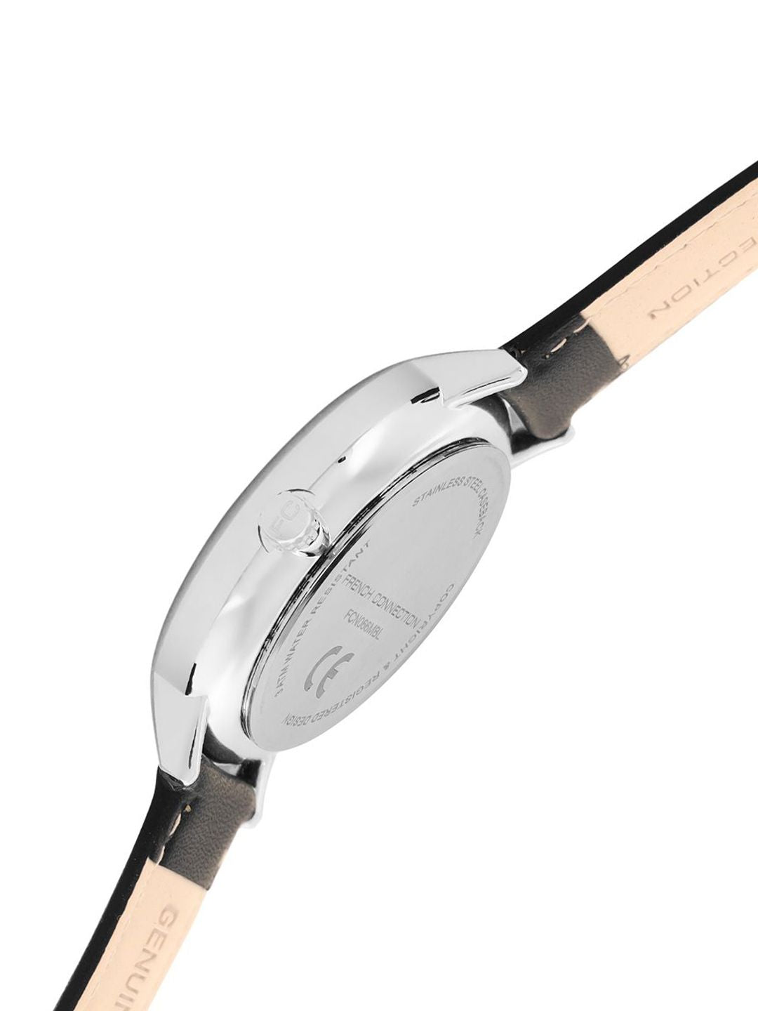 French Connection Men Printed Dial & Leather Straps Analogue Watch FCN066MBL