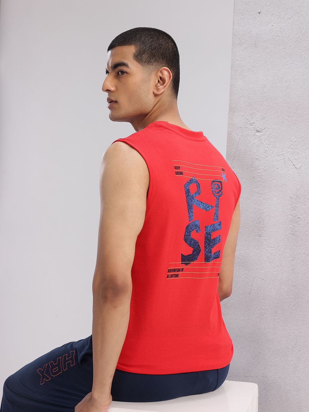 HRX by Hrithik Roshan Solid Sleeveless T-shirt