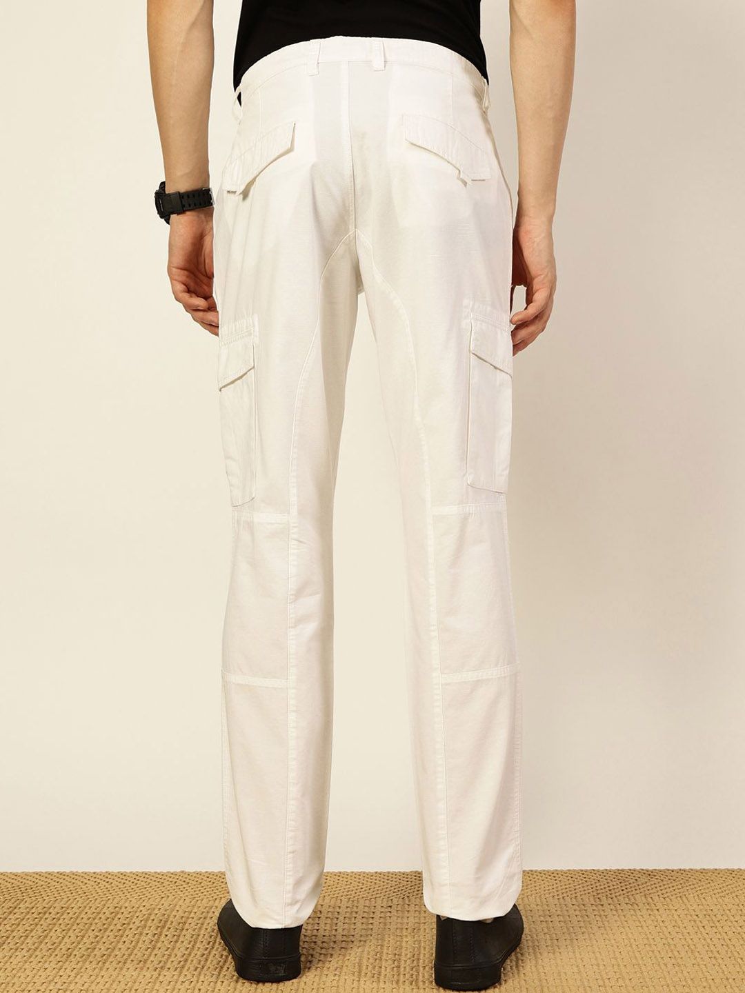 Thomas Scott Men Smart Cricket Club Collection Easy Wash Woven Cargo Trouser
