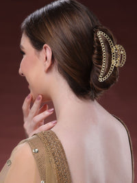 PANASH Women Gold Plated Metal Claw Clip