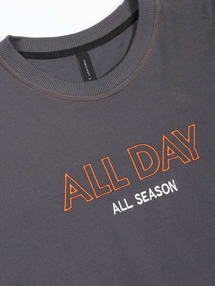 Thomas Scott Typography Printed Round Neck T-shirt