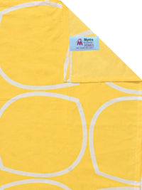 Myntra Elegant Homes Yellow & White Geometric 300 TC Single Cadar dengan 1 Sarung Bantal
