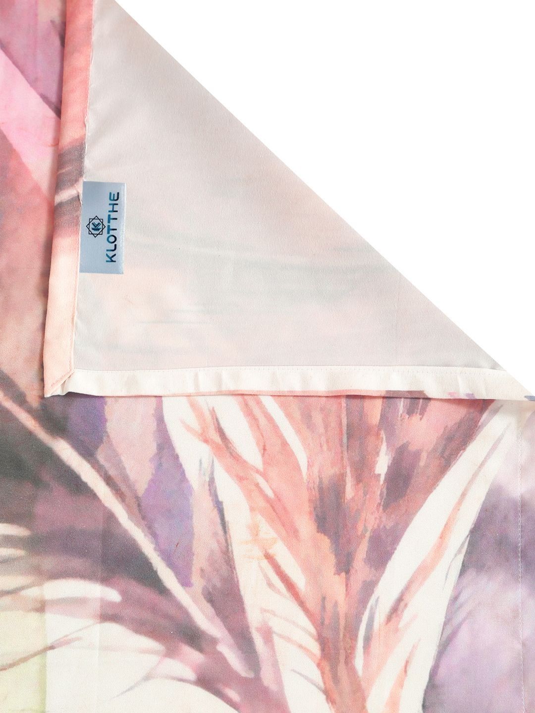 KLOTTHE White Floral Printed 400 TC Cadar King Superfine