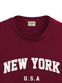 ADRO Men Typography Printed Raw Edge T-shirt