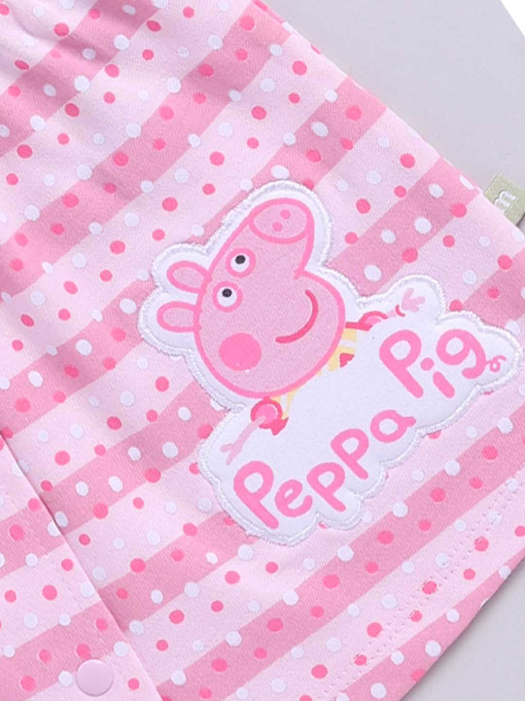 Moms Love Infant Girls Peppa Pig Printed Pure Cotton Fit & Flare Dress