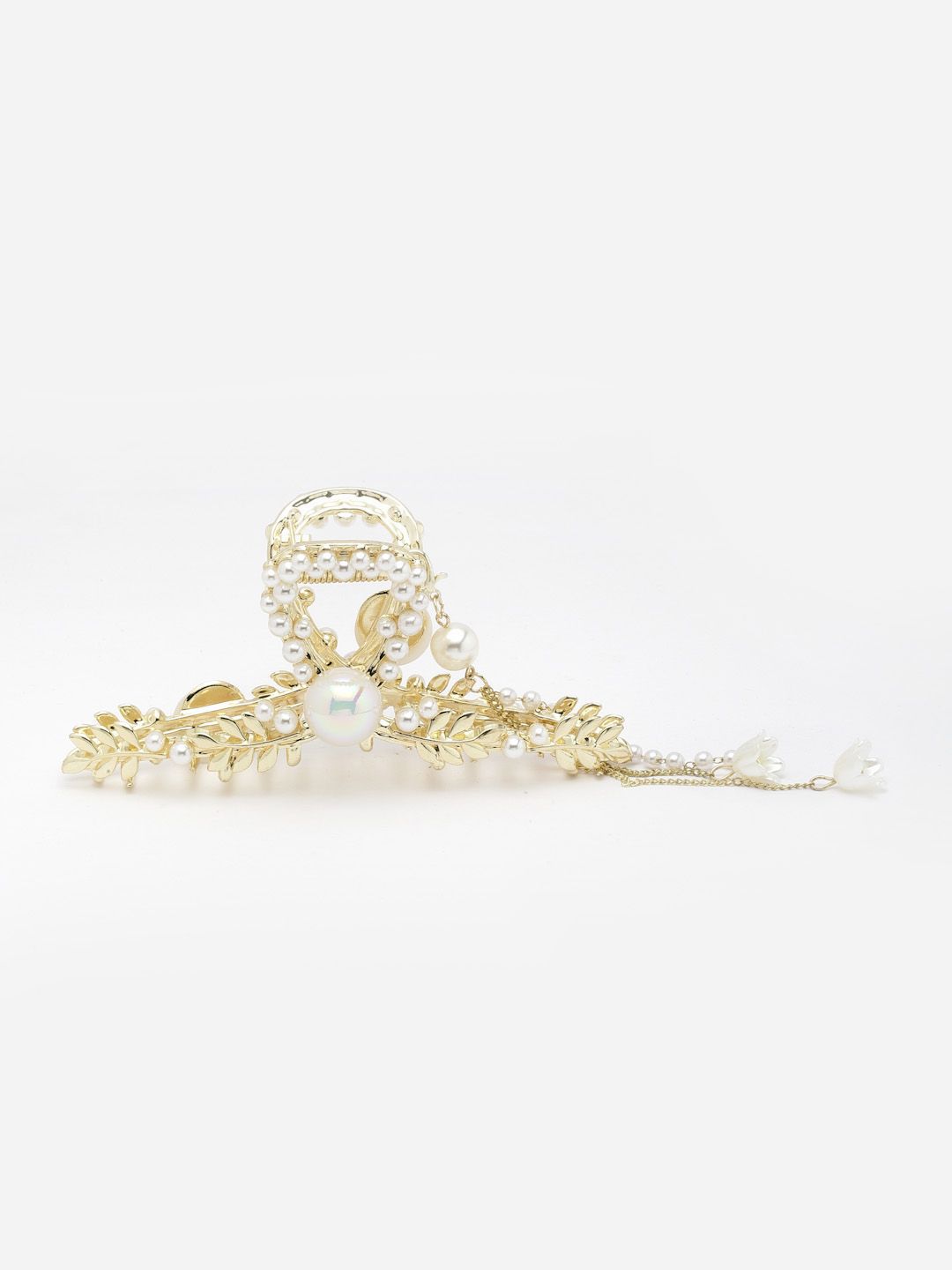 PANASH Women Pearls Embellished Claw Clip