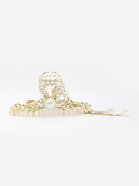 PANASH Women Pearls Embellished Claw Clip