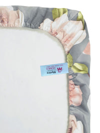 Myntra Elegant Homes Grey & Pink Floral 300 TC King Cadar dengan 2 Sarung Bantal