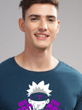 ADRO Men Printed Raw Edge T-shirt