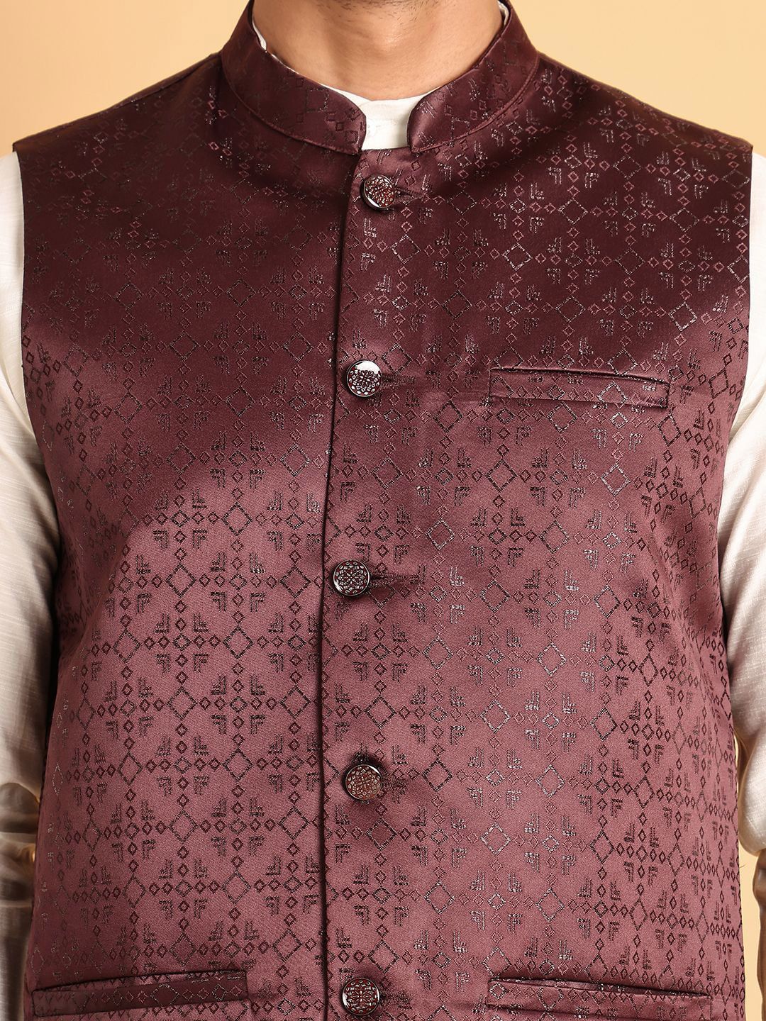 Anouk Woven Design Nehru Jacket