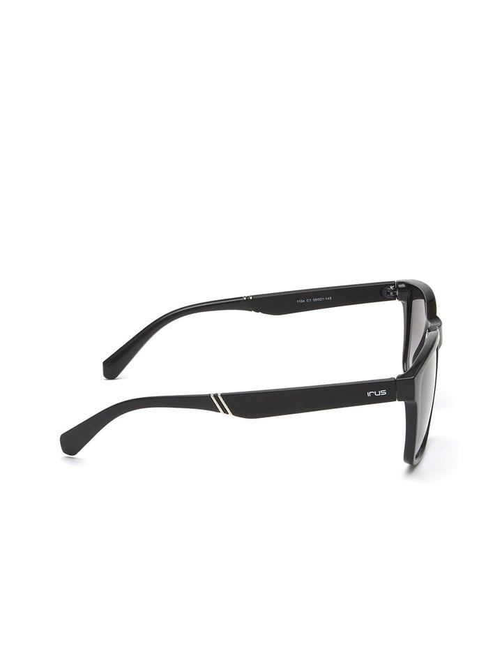 Irus oleh Idee Unisex Grey Lens & Black Square Sunglasses dengan Lensa Dilindungi UV