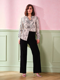 AND Floral Print Shirt Style Top