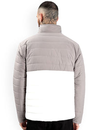 ADRO Men Colourblocked Windcheater Bomber dengan Jaket Patchwork