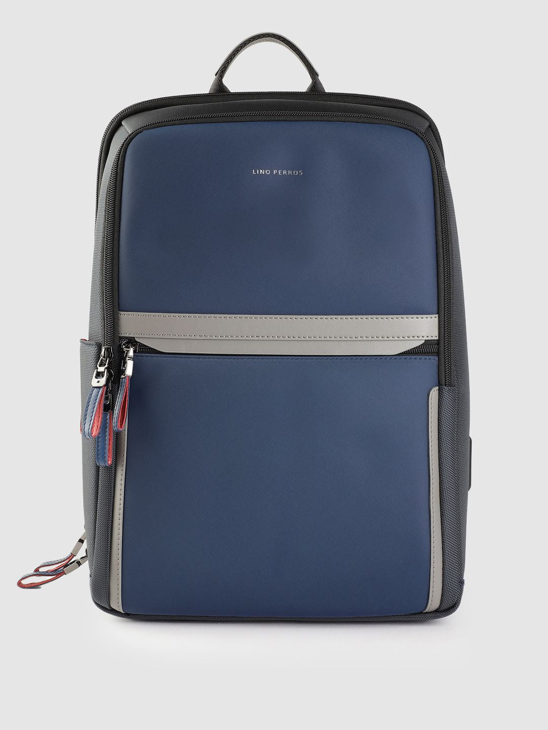 Lino Perros Unisex Colorblocked Laptop Backpack with Earphone Gate - 15.2L