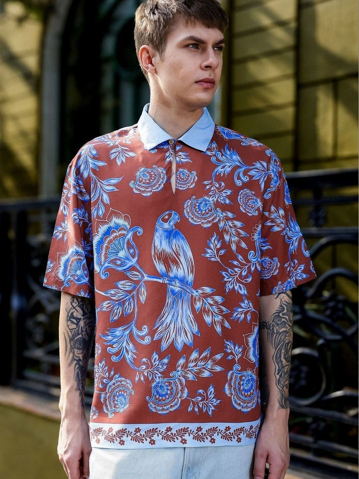 Eszett Men Floral Printed Casual Shirt