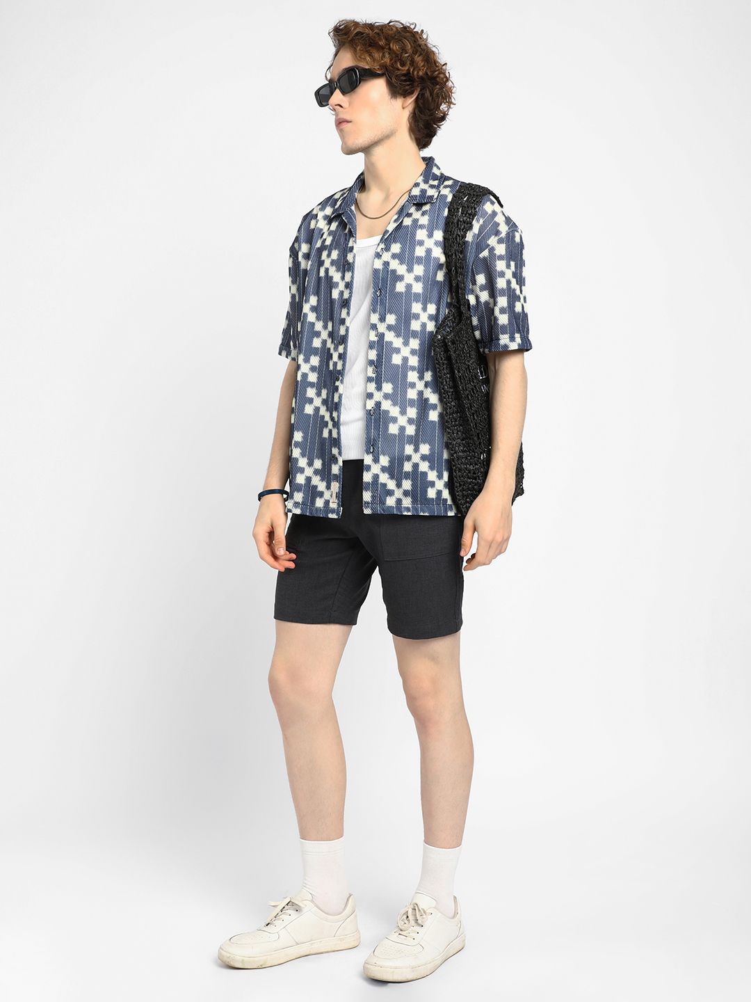 Campus Sutra Men Comfort Abstract Printed Oversized Casual Shirt