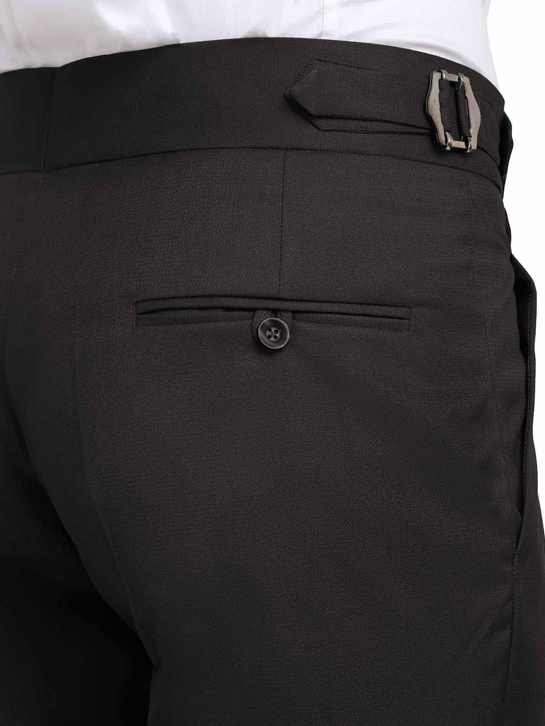 KLOTTHE Men's Dark Brown Slim Fit Gurkha pants