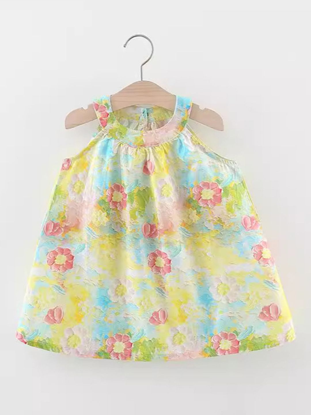 YK Floral Print A-Line Dress